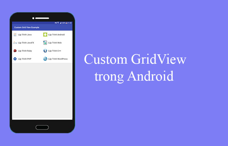 Custom GridView trong Android
